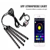 Bluetooth Remote LED Kit Interior Atmosphere Neon Lights Strip for Car underdash lighting/light led for car