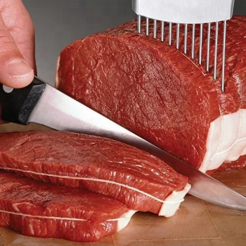 
Onion Holder for Fork Slicing Chopper Gadget Vegetable Potato Holder & Stainless Steel Soap Odor Remover Kitchen Tool 