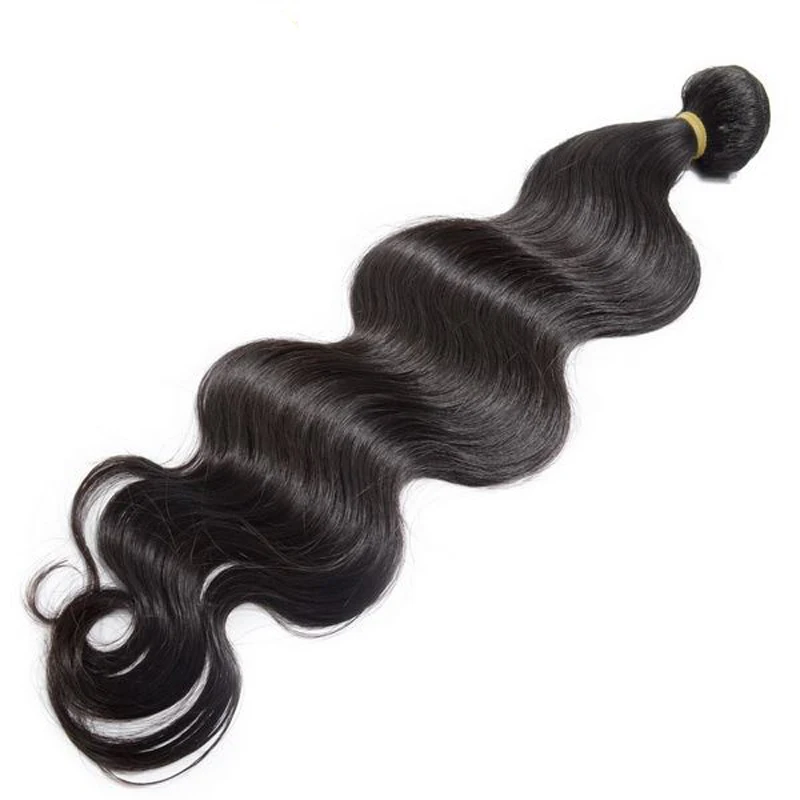 

Wholesale Top Quality Cheap Virgin Human Hair Extensions Body Wave Natural Black Color Unprocessed Virgin Malaysian Human Hair, Natural black;can be bleached and dyed