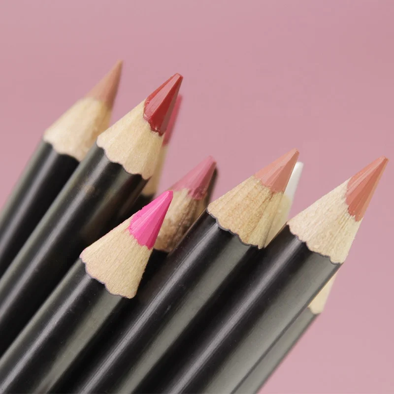

OEM ODM 16 colors Multifunction pencil makeup your own brand high pigment waterproof Lip liner Eyeliner Eyebrow pencil