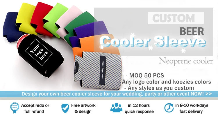New style beer can coolers neoprene can coozy