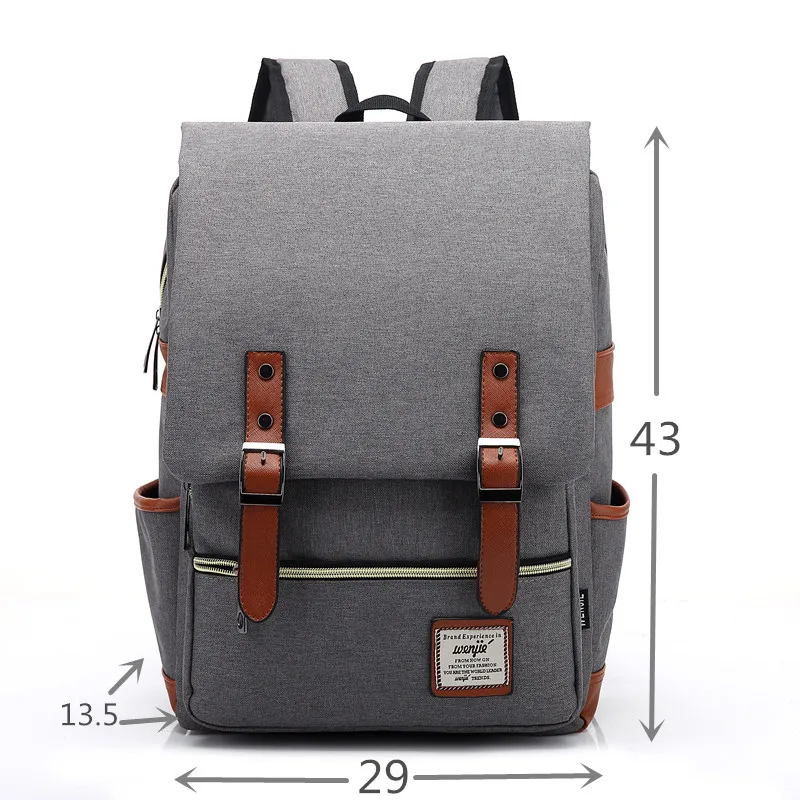 Fashion Canvas Backpack Girls School Bag Shoulder Bag Rucksack Travel Laptop Bag 
