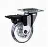 WBD 2017 Clear pu chair with castor wheels