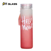 

Colorful frosted seal leak proof Lead free glass water bottles