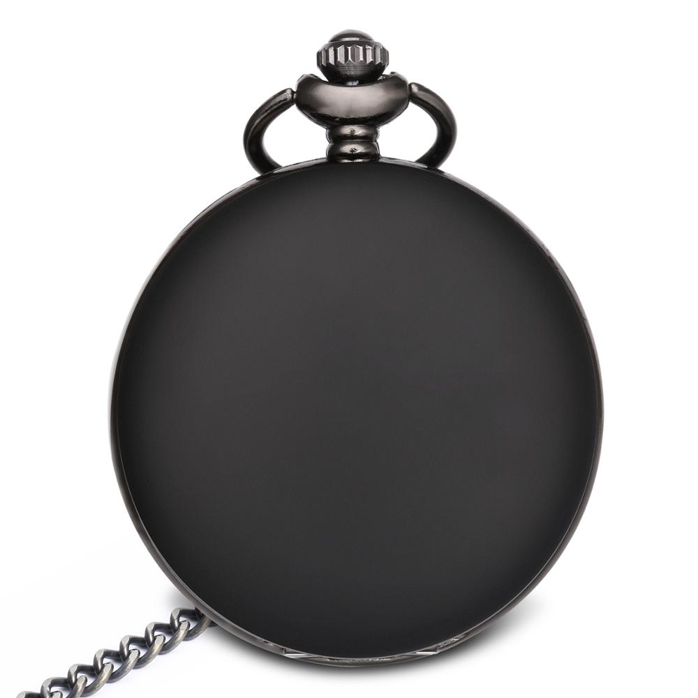 
Factory price promotion black gun custom logo blank pocket watch 