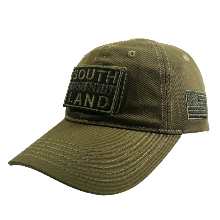 USA American Flag hat Tactical Snapback Baseball cap Flag Printed on Mesh Khaki