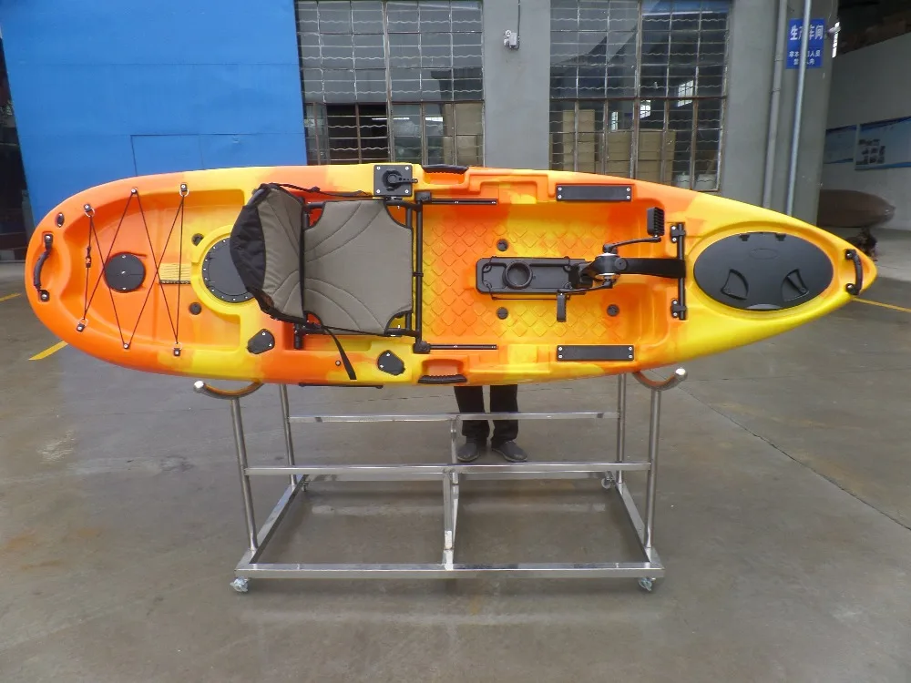 sit on top fishing ocean sea kayak pedal drive kayak / plastic 3 Person canoe
