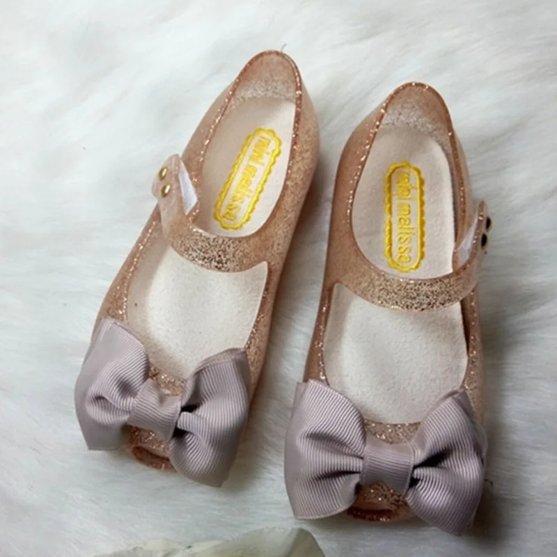 Mini Melissa Girls Sandals 2016 Children s Sandals Butterfly Knot 3 Color Children s Sandals Cartoon