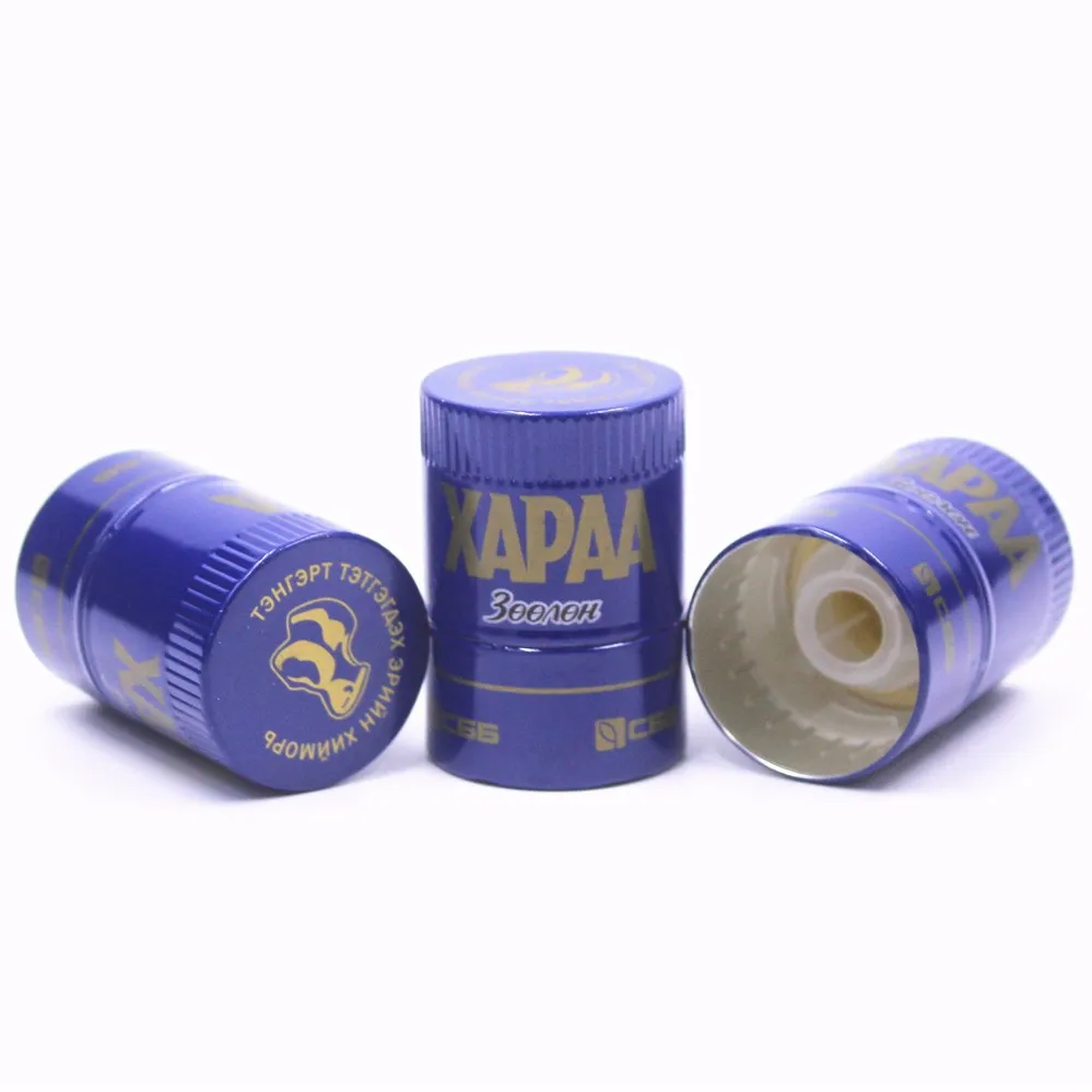 Non Refillable Aluminum Cover Plastic Insert Vodka Cap Lid Closure