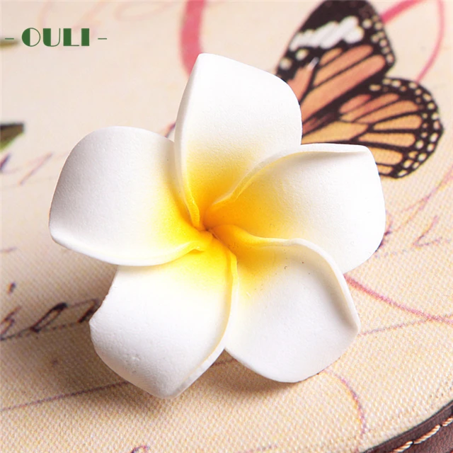 K1011 49cm Wholesale Artificial Foam Frangipani Plumeria Hair Clips