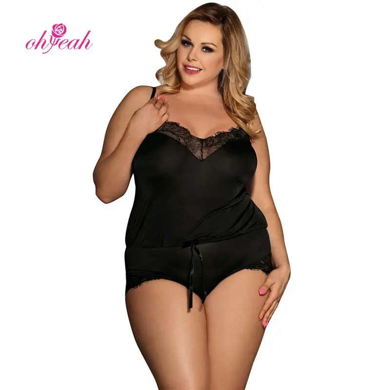 

Factory price wholesale cheap plus size sexy mature woman lingerie, Black