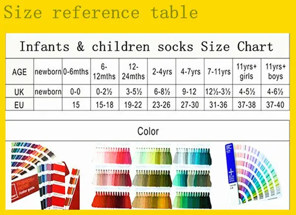 Boys Socks Size Chart
