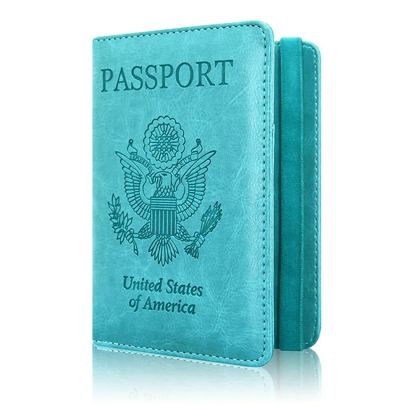 Matte PU leather passport book multi functional travel on board pure color custom passport holder.jpg