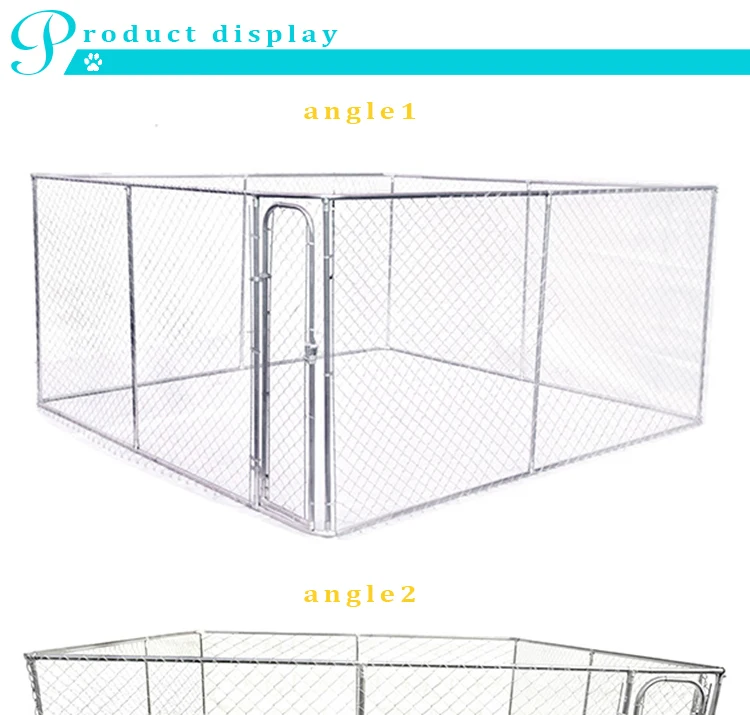 Cheap large chain link dog box kennel chain link dog run