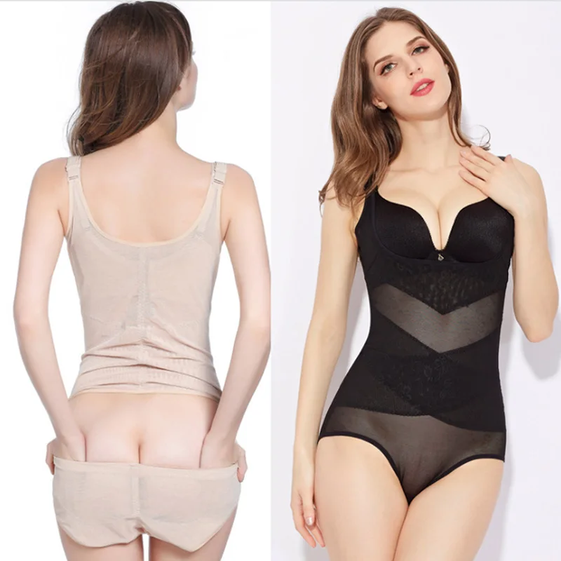 

Plus Size Women Postpartum Gather Chest Corset 5XL full Body Shaper Seamless Butt Lifter Shaper Body Shaper Shapewear, Black,nude