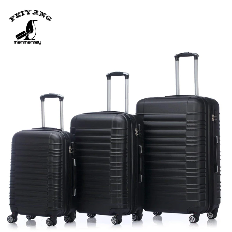 

3 Piece Set Zipper ABS+PC Hard luggage suitcase Trolley Luggage, Variety