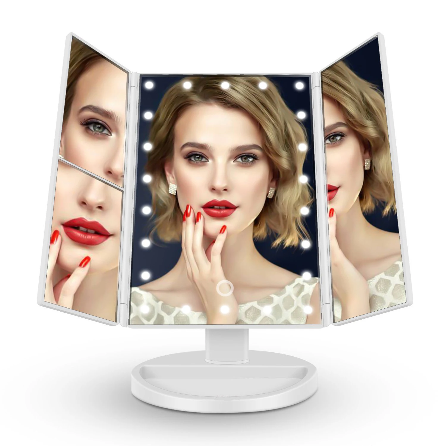 

Best quality Vanity Makeup Mirror with 16 LED Lights Touch Screen and 3X 2X 1X Magnification Mirror Travel/Cosmetic Mirror, N/a