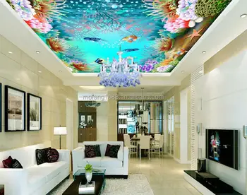 Bright Color Beautiful World Customize Mofang Underwater World 3d Ceiling Wallpaper Angel Nature Wallpaper Download Mural Buy Underwater World 3d