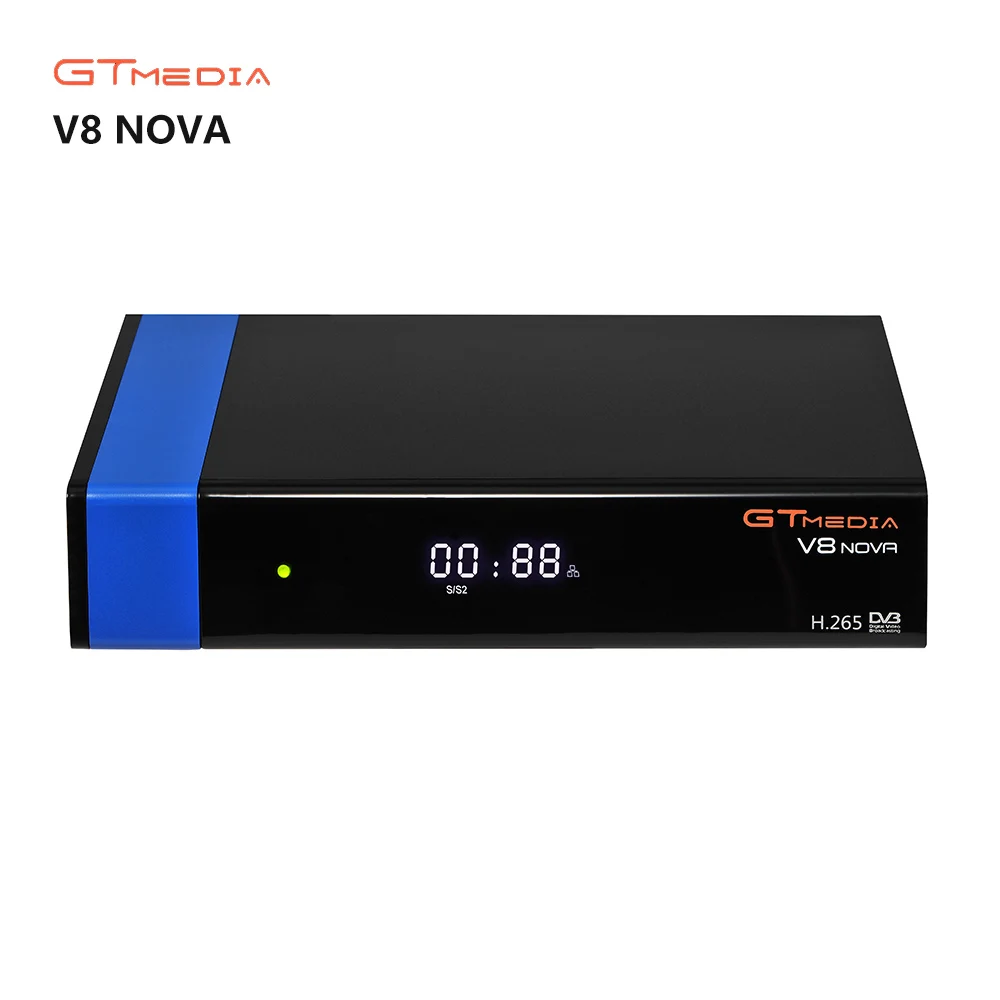 

GTMEDIA Freesat V8 NOVA Blue HEVC H.265 satellite tv receiver support AVS+ for north america