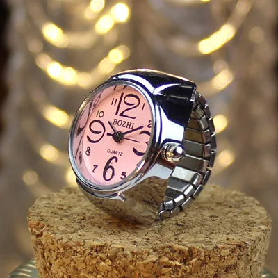 

Korean fashion wholesale Individual men and women finger watch hot selling lovers ring watch ring, Silver