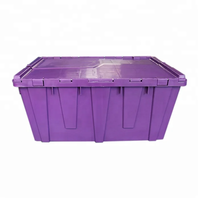 

QS 93L Large Volume Plastic Container Plastic Stack Turnover Box Strong Plastic Nest Storage Moving Crate for Logistic Transport