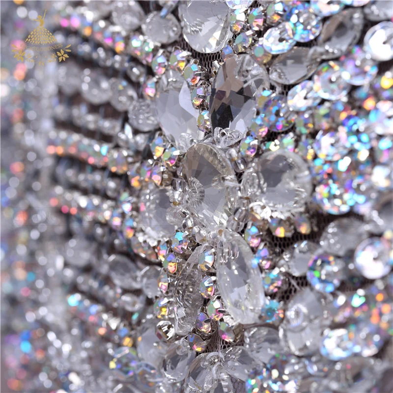 Heavy Beaded Lace Fabric Crystal Appliqued Patches For Clothing Buy