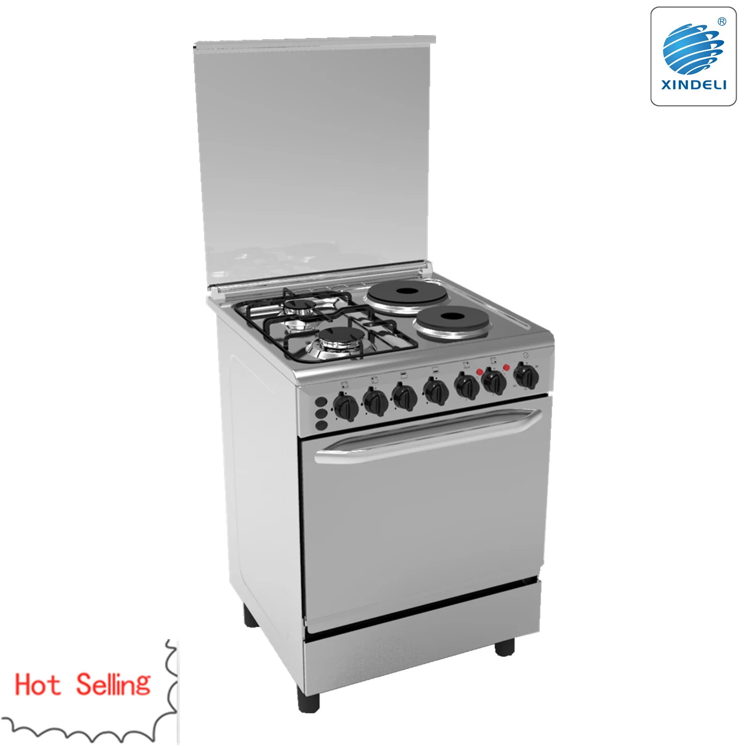 Classic Stainless Steel Material Free Standing Gas Oven With 2 Gas