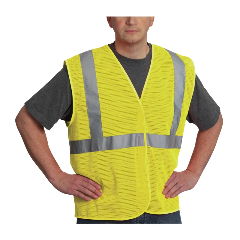 100 High Visibility Polyester Mesh Safety Vest En471 Warning