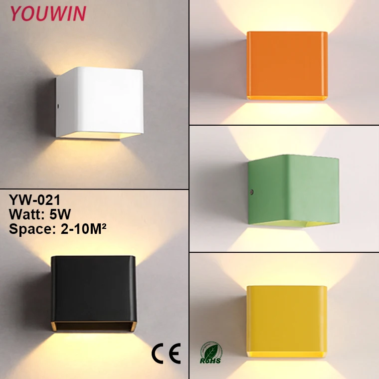 High bright IP65  Decorated Up and Down Modern 8W LED Wall Light