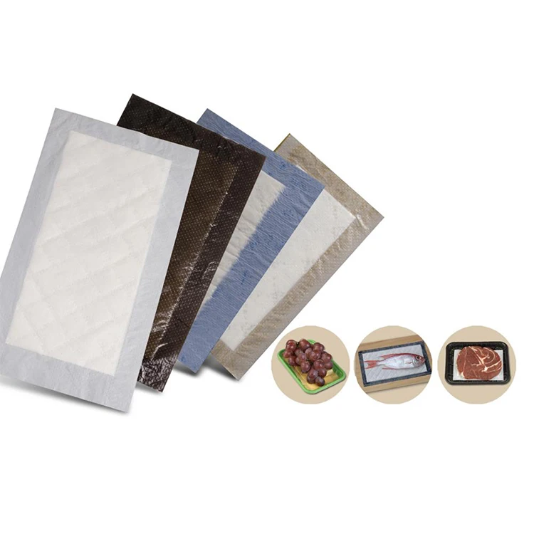 Perforated PE Film + SAP  Absorbent Pads Poultry Pads Meat Tray Pad food absorbent pad