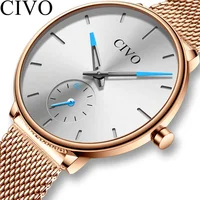 

CIVO Watches Womens Top Brand Luxury Quartz Watch Ladies Waterproof Steel Mesh Strap Women's Bracelet Watches Clock Montre Femme