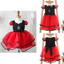 NWT Girls Kids Princess Red Tulle Bow Party One pieces Gown font b Fancy b font