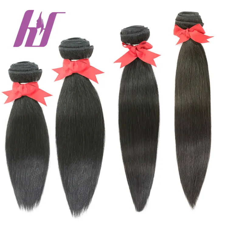 

High Hot Selling Mink Brazilian Virgin cheap Hair Straight,High Quality straight Wave remy 100 human hair weaving 3 bundles, Natural color #1b