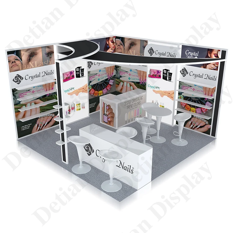 Dexin oferta 10*20 mostrador de comércio estande de exposição projeto da cabine da exposição