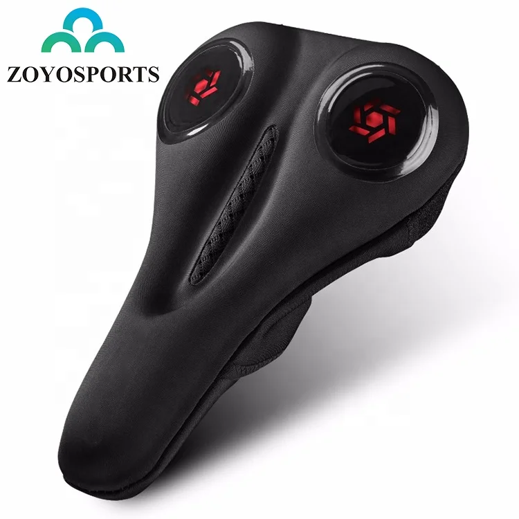 

ZOYOSPORTS MTB Bicycle Saddle Cover Liquid Silicone Gels Saddle Cover Hollow Breathable Comfortable Soft Cycling Saddle Cover, Black blue,black red or as your request