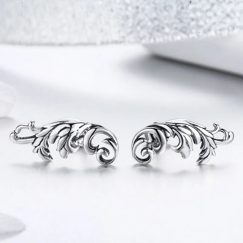

New Style 925 Sterling Silver Women Jewelry Trendy Twisted Line Retro Earing