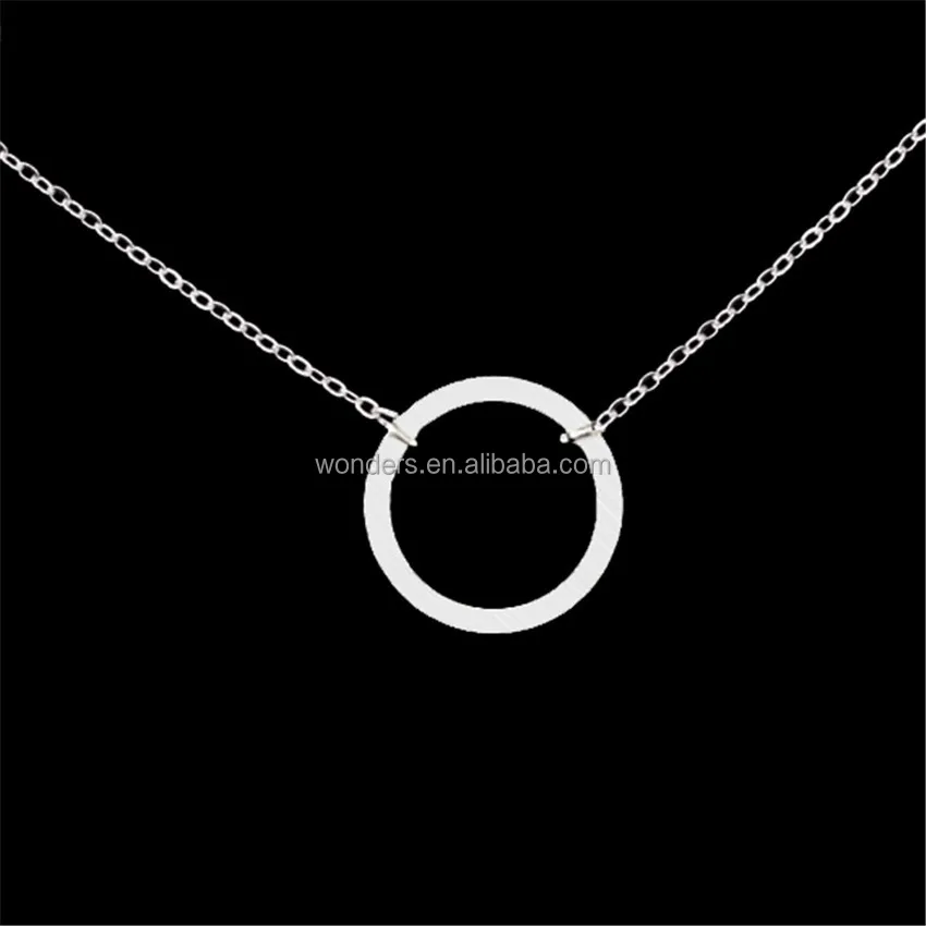 

Open Circle Pendant Modern Jewelry 18K Gold Plated 304 Stainless Steel Material