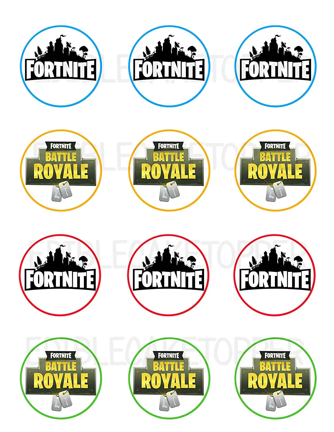 Buy Fortnite Edible Cake Toppers For Your Birthday Cakes 8 X 10 5 - fortnite battle royale edible cupcake toppers 12 images cake image icing sugar sheet edible
