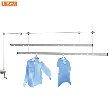 Manual Laundry Dryer Rack Ceiling Mounted Hanger For Clothes Buy Ceiling Mounted Hangers Hanger For Drying Clothes Laundry Dryer Rack Product On