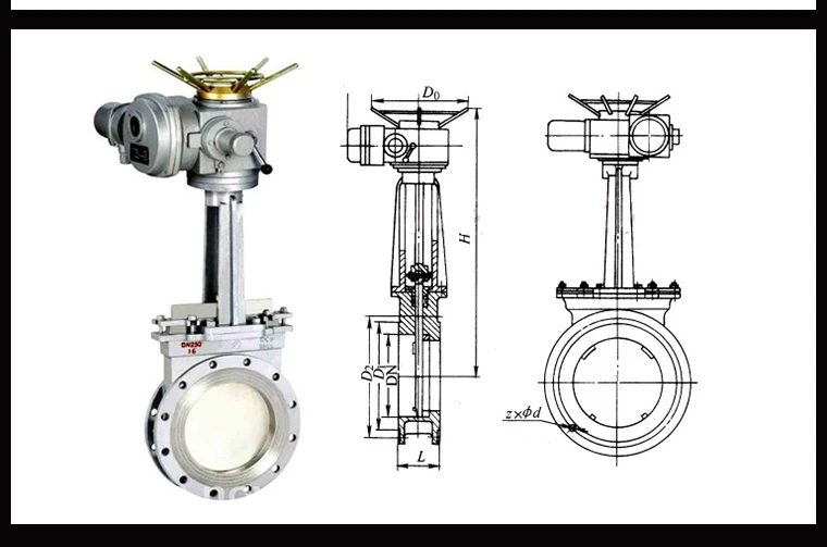 Stainless Steel Electric Actuated Knife Gate Valve Buy Knife Gate