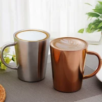 

Stainless Steel Coffee Mugs Milk Double Wall Tea Cups Travel Outdoor Camping Mugs With Handle 350ml