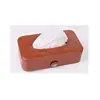 PU Leather Sunroof Visor Hanging Type Rectangle Facial Tissue Dispenser Box