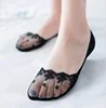 Embroidered medias para mujeres lace invisible boat socks women's low cut summer no show socks non slip
