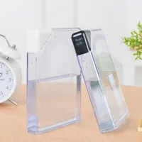 

Hot sell portable plastic notebook flat transparent water bottle