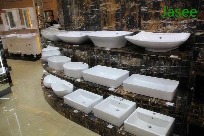 Cheap new model hair wash shampoo fancy enamel glass design catch vitreous ceramic bthroom basin sink