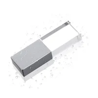 

High Quality popular Customized 3D Logo Engraved Silver Crystal USB 2.0 3.0 Flash USB memory sticks Pendrive 32 GB 64GB