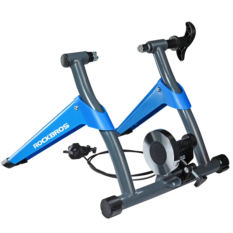 

ROCKBROS Stationary Magnetic Foldable Bike Bicycle Indoor Cycle Resistance Turbo Trainer, Blue