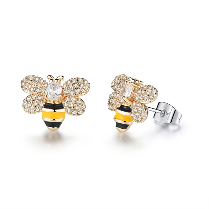 

Wholesale Fashion Animal Jewelry Cute Sweet Little Bee Stud Earring EAC164