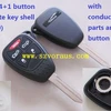 Chry 4+1 button remote key shell replacement (with conductive parts and button pad)