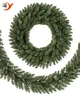 Artificial Decorative pointed PVC leaf led Christmas artificial wreath